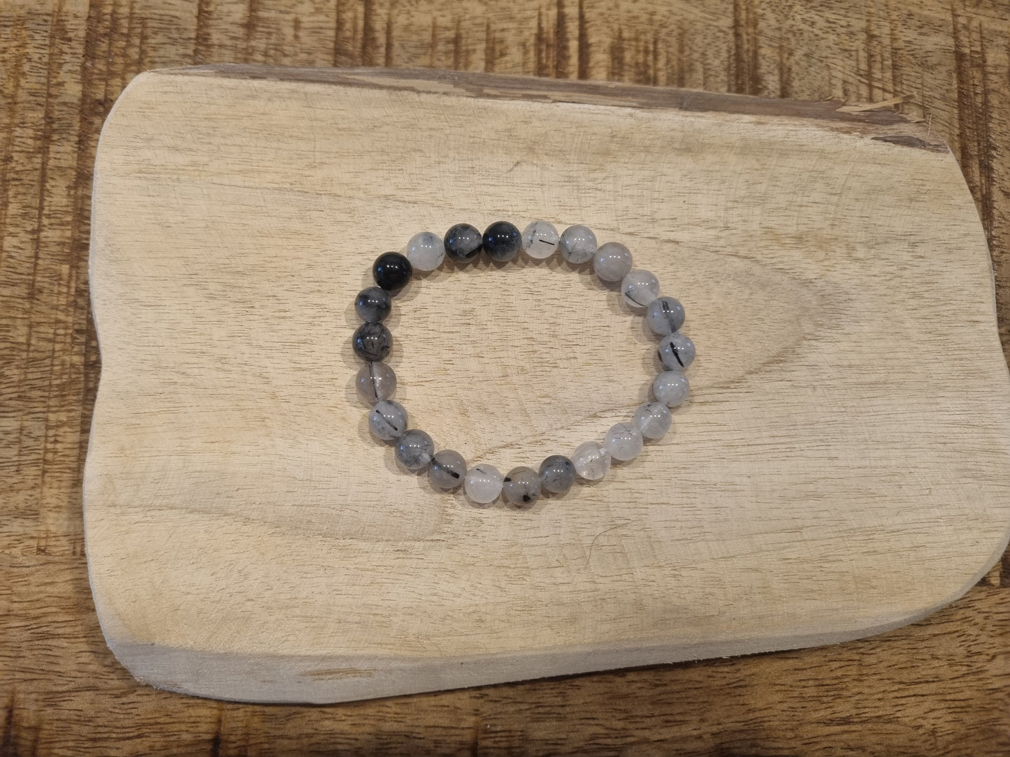 Toermalijnkwarts kogelarmband 8mm