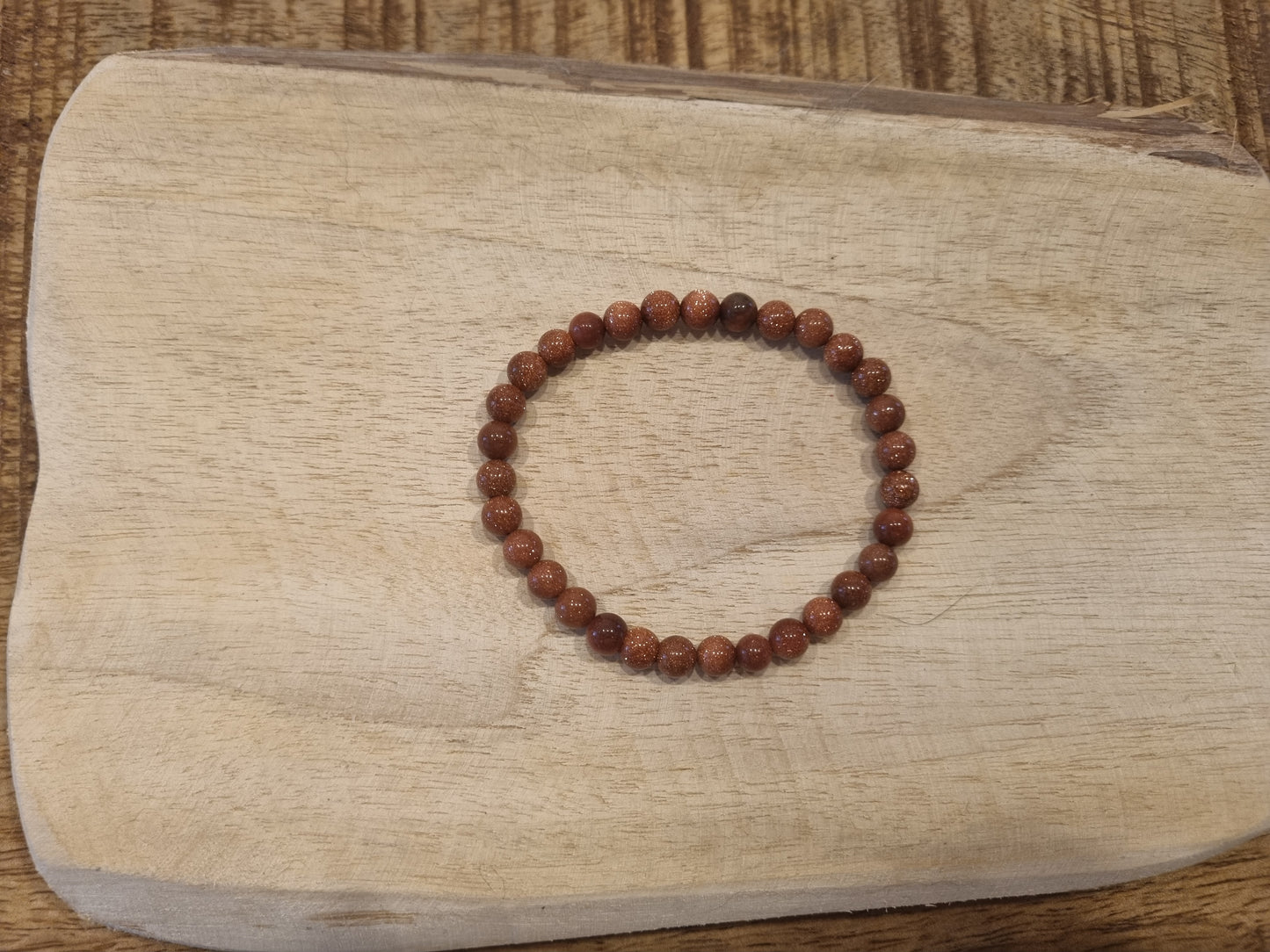 Goudsteen kogelarmband 6mm