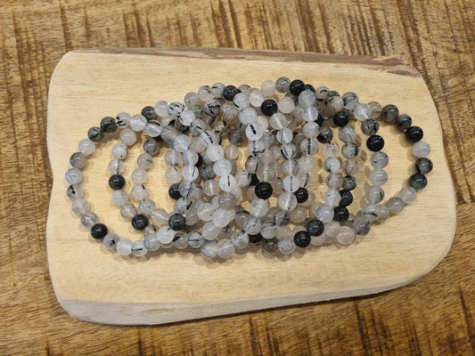 Toermalijnkwarts kogelarmband 8mm