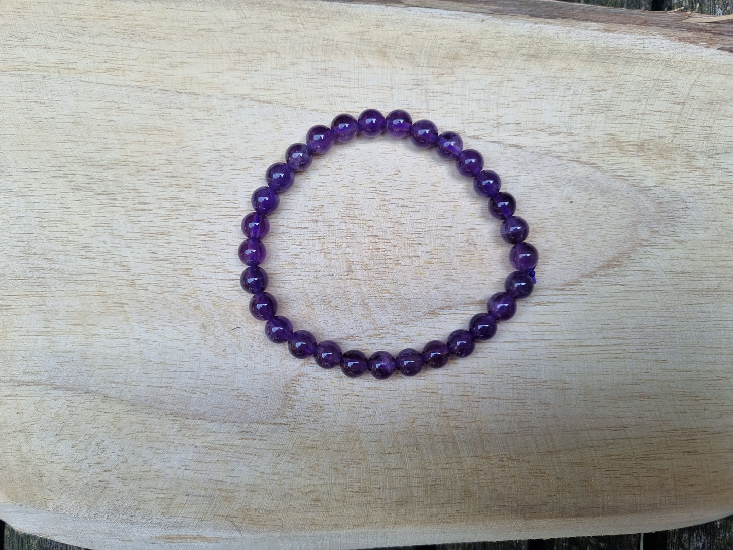 Amethist kogelarmband 6mm