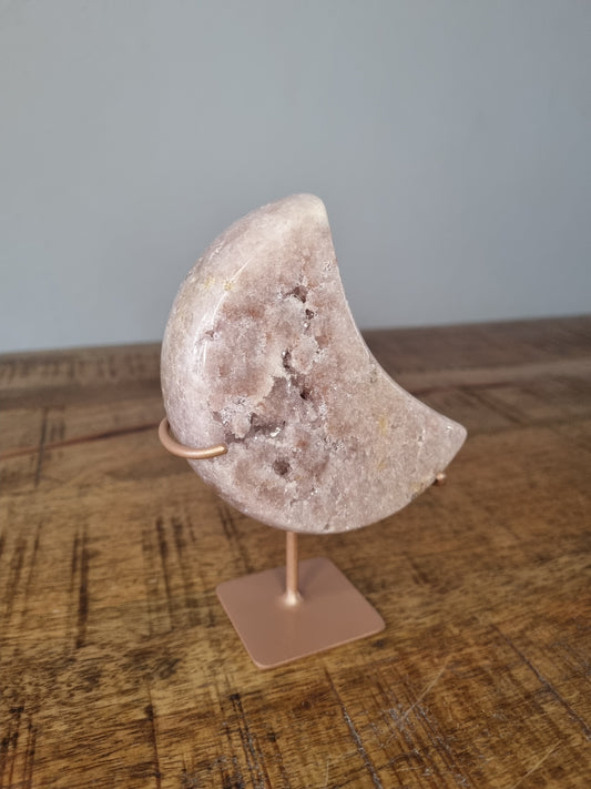 Roze amethist maan op standaard 4