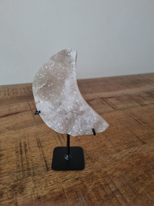 Roze amethist maan op standaard 3
