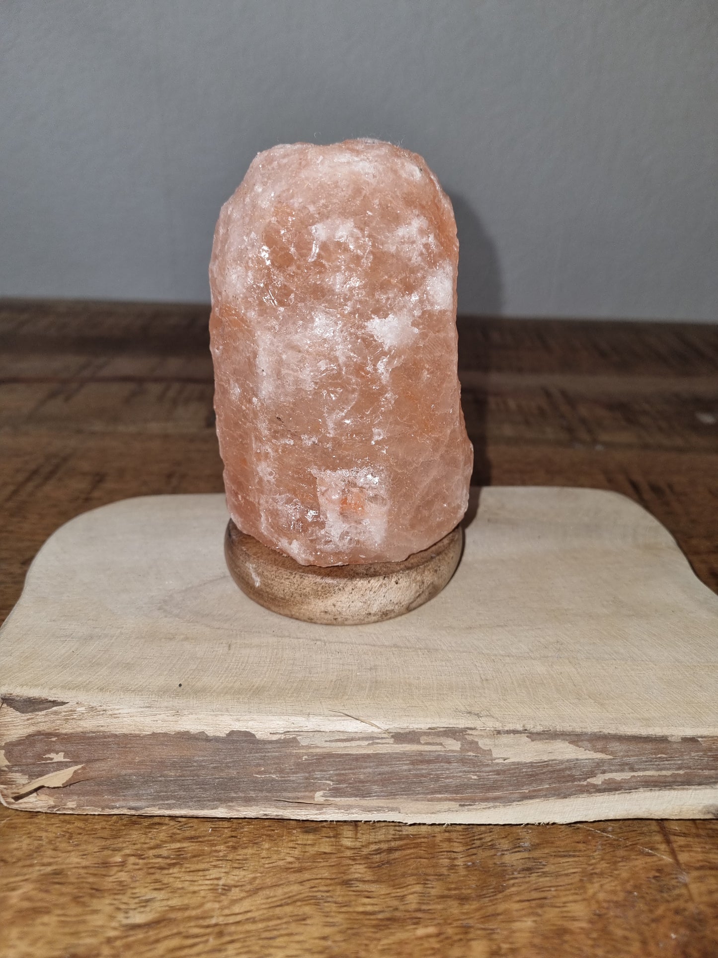 Zoutsteen lamp rond met usb